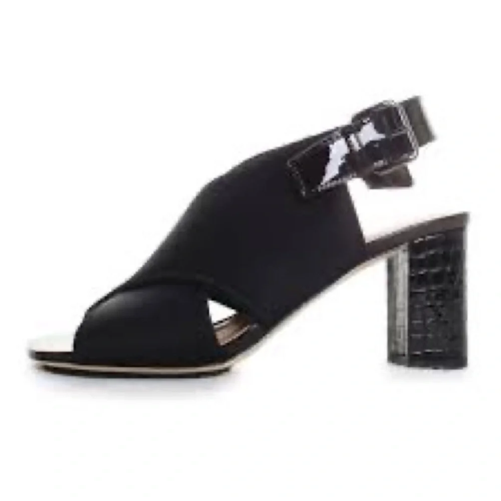 Donald Pliner Black Croco Pyper Slingback - Picture 2 of 15